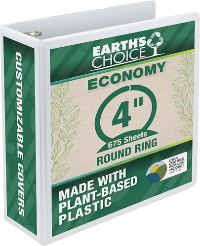 Vista 62 de Samsill Earth's Choice - Carpetas a base de plantas con 3 anillos redondos de 1 pulgada, hasta 25% de plástico a base de plantas, certificado a base