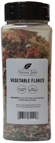 Vista 3 de Mezcla de sopa de verduras Seca Deshidratada Escamas Vegetales Botella con Cierre de 10 oz para hacer sopa de fideos Ramen