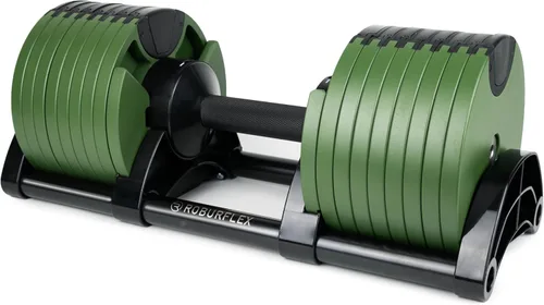 Vista 8 de Adjustable Dumbbell (Single) 5-40/80lb, 5lb Increments, for Home Gym Fitness - Upto 20 weight settings