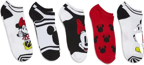 Vista 2 de Disney Paquete de 5 calcetines invisibles de Mickey Mouse para mujer