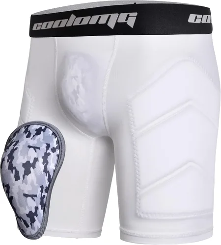 COOLOMG Pantalones cortos deslizantes de béisbol para niños con bolsillo para tazas (sin taza)