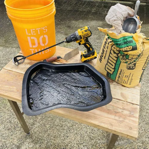 Vista 6 de AUTUMN Molde duradero para hormigón, adoquines de losa de bricolaje, molde de hormigón, molde de cemento, molde de pavimentador, molde de decoración