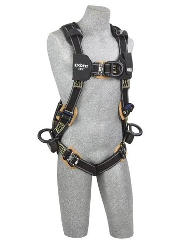 Vista 2 de 3M DBI-SALA ExoFit NEX 1113330 Arnés de escalada con arco de cuerpo completo, 4 anillos de aluminio recubierto de PVC. Anillos en D, malla