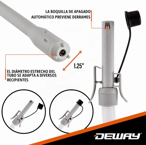 Vista 2 de DEWAY Bomba de transferencia de combustible, parada automática, bomba