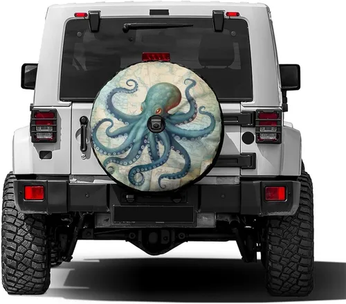 Vista 9 de Delerain Dinosaur Moon - Cubierta de rueda de repuesto para neumáticos, protector solar impermeable para caravana, remolque, RV, SUV, camión