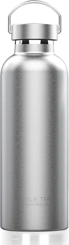 Vista 9 de Triple Tree - Botella de agua de acero inoxidable aislada al vacío de 34 onzas, doble pared, con tapa de boca ancha, mantiene la bebida caliente