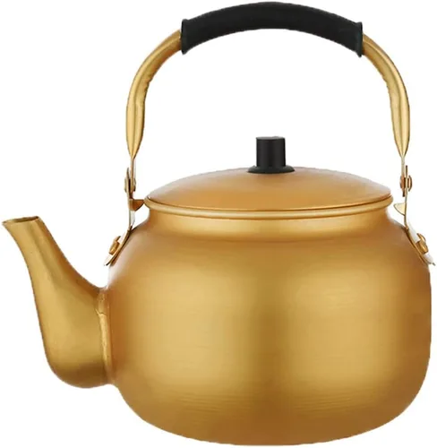 Vista 8 de Hervidor de té para servir té, olla de almacenamiento de vino de arroz para el hogar, hervidor de aluminio, hervidor de sopa de agua antifugas