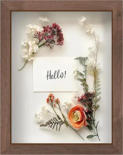 Vista 34 de FrameWorks Marco de Caja de Sombra de Madera Negra de 8" x 8" – Vitrina con Parte Trasera de Fieltro Suave, Caja de Memoria con Vidrio Templado