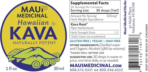 Vista 4 de Raíz de kava hawaiana naturalmente potente 1 oz. Extracto