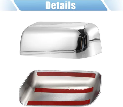 Vista 6 de X AUTOHAUX par de fundas cromadas para espejo retrovisor exterior del Ford F-150 FX4 XLT 2004-2008