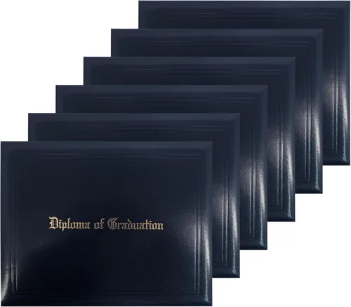 Vista 8 de GraduationMall Cubierta impresa para diploma para certificado 8.5 x 11 pulgadas, color negro, paquete de 1