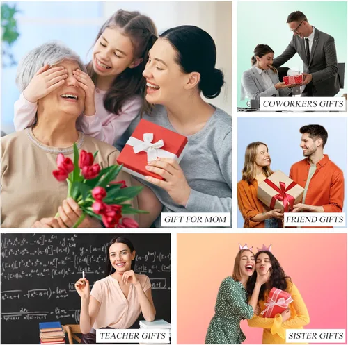 Vista 8 de BeeGreen Bolsa personalizada para mujeres, mamá, profesora, amigas, hermana, bolsas de regalo con bolsa de Comestic