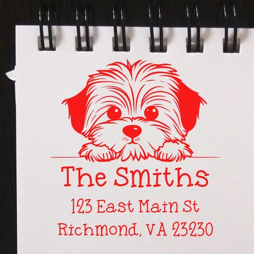 Vista 83 de Sello de alta calidad para cachorros Airedale Terrier – Sello de dirección personalizado – Ideal para los amantes de los perros – Elección de 5
