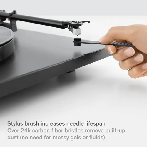 Vista 5 de Boundless Audio Kit de limpieza de discos de vinilo - Kit limpiador de vinilo 8-en-1 Incluye cepillos de fibra de carbono y terciopelo, cepillo