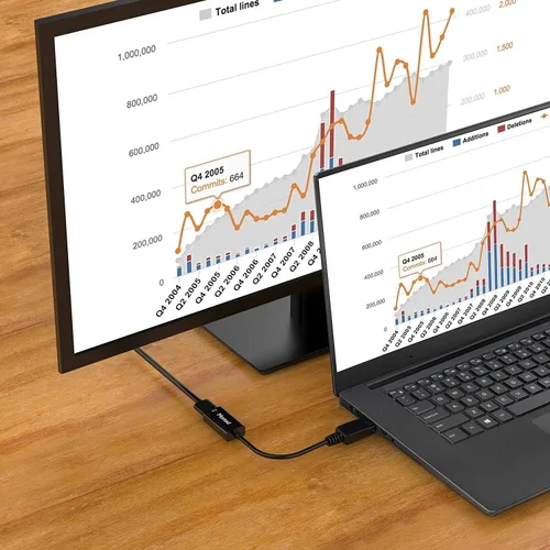 Vista 8 de Moread Adaptador 4K DisplayPort (DP) a HDMI, Convertidor de Puerto de Pantalla Unidireccional Chapado en Oro de Computadora a Pantalla HDMI