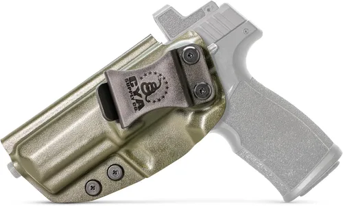 Vista 60 de CYA Supply Co. Funda para llevar armas dentro del cinturón, lista para ópticos (verde OD) IWB, para llevar armas ocultas, dentro de la cintura