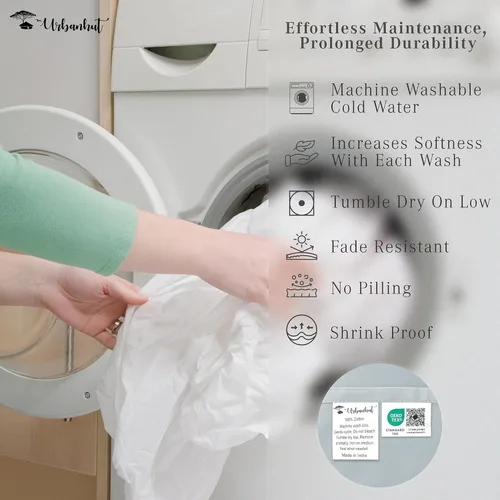 Vista 317 de URBANHUT Juego de sábanas de algodón egipcio de 1000 hilos tamaño completo, 4 piezas, suaves y transpirables, sábanas de hotel de lujo que se