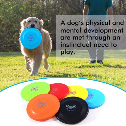 Vista 7 de XIGOU Disco volador para perros, 3 piezas de juguete de competición para perros, suave e indestructible de goma ligera para perros, flota