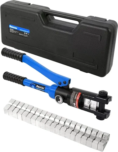 Vista 12 de AMZCNC herramienta de crimpadora de cable hidráulico 16 toneladas 6AWG-600MCM 13 muere kit