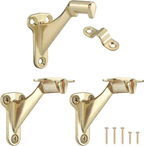 HOME MASTER HARDWARE Soportes de escalera para pasamanos de 3 pulgadas, soporte de barandilla de mano resistente para escaleras del hogar u oficina,