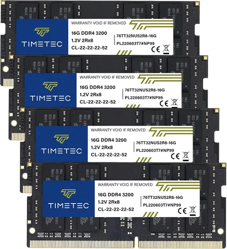 Vista 18 de Timetec Pinnacle 8 GB DDR4 3200 MHz (o 2933 MHz o 2666 MHz) PC4-25600 sin ECC sin búfer 1.2 V CL22 1Rx8 de rango único 260 pines SODIMM Módulo