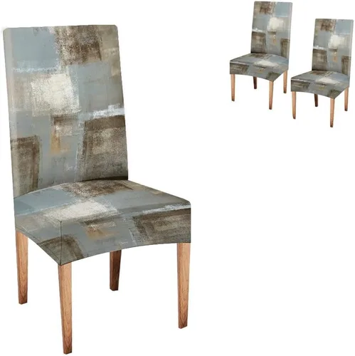 Vista 55 de CAPSCEOLL Juego de 4 fundas para sillas de comedor, color turquesa, turquesa, turquesa, turquesa, turquesa, verde azulado, fundas de asiento Parson