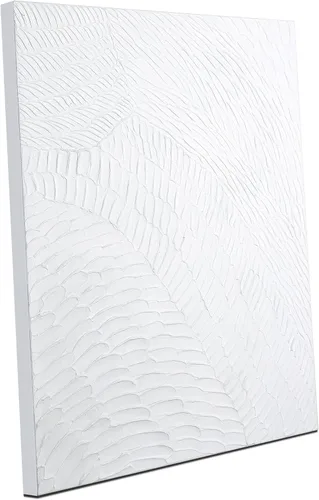 Vista 15 de Zessonic Arte de Pared 3D con Textura Grande Conjunto Neutro de 3-24"x36" Pinturas de Lienzo Abstractas Pintadas a Mano Enmarcadas Marrones
