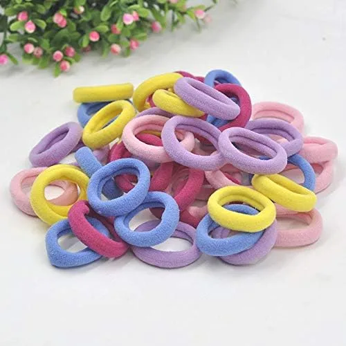 Vista 6 de Accesorios para el cabello para niñas y niños, bandas de goma para cola de caballo, bandas elásticas para el cabello (negro)