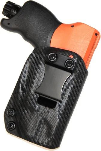 Vista 4 de REVKEL - Funda Kydex personalizada IWB/AIWB CCW para pistola de bolas de pimienta compacta UMAREX HDP 50. Hecho a mano en Texas, EE. UU. Pistola