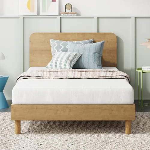 Novilla - Colchón individual de 6.0 pulgadas para niños, colchón de espuma viscoelástica de gel para un sueño nocturno fresco y alivio de la Blanco