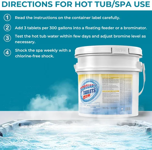 Vista 7 de Tabletas de 1 pulgada de bromo para spas, bañeras de hidromasaje o piscinas cubiertas, pastillas de bromación desinfectante, alternativa al cloro