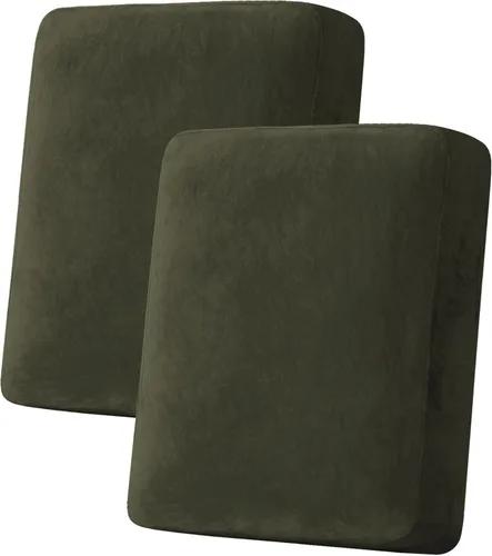 Vista 58 de H.VERSAILTEX Funda de cojín elástica de terciopelo para sofá, funda de cojín de felpa para cojines de silla, protector de muebles, cojín de asiento