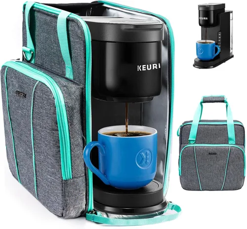 Vista 15 de BAGSPRITE Bolsa de viaje para cafetera, compatible con Keurig K-Mini o K-Mini Plus, funda de transporte para cafetera de una sola porción