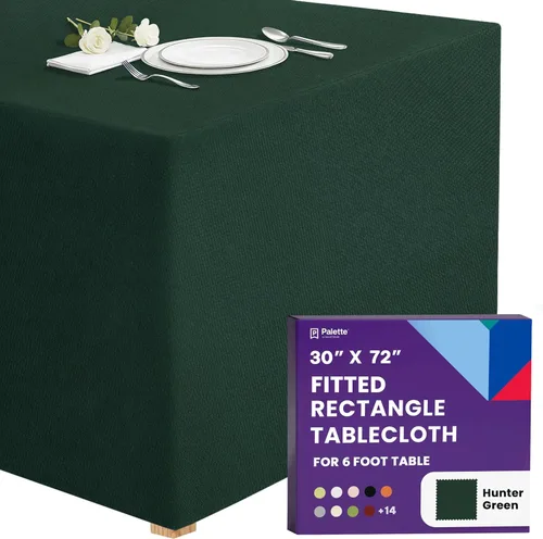 Vista 13 de Gee Di Moda - Mantel rectangular a medida en poliéster lavable para mesa de 4 pies, ideal para mesa de bufé, fiestas, cenas, bodas, vacaciones