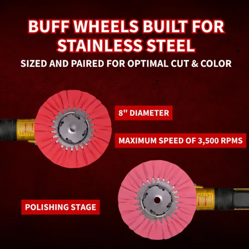 Vista 4 de Renegade Products Mini kit de pulido de acero inoxidable completo con ruedas de pulido, compuestos de pulido, microfibras y esmalte de manos líquido