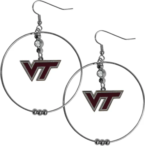 Vista 24 de Siskiyou Sports Pendientes de aro NCAA, 2 pulgadas