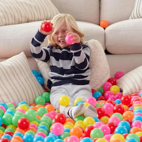 Vista 6 de Yaxa Basics - Bolas de plástico para piscinas sin BPA con bolsa de almacenamiento, 1000 bolas (2.3 pulgadas de diámetro), colores brillantes