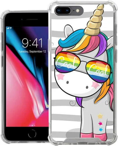Vista 18 de CasesOnDeck - Funda compatible con Apple iPhone 8 Plus iPhone 7 Plus (5.5 pulgadas) iPhone 8 Plus, funda de poliuretano termoplástico flexible