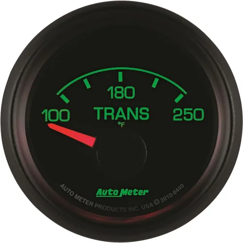 Auto Meter 8449 Factory Match 2-1/16" 100-250 grados Fahrenheit Medidor de temperatura de transmisión para Ford Racing