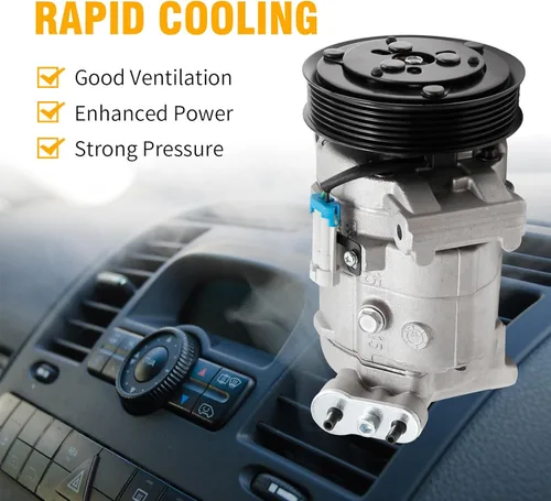 Vista 4 de Compresor de aire acondicionado de CA con embrague de repuesto para Chevrolet Equinox 2010-2011, repuesto para GMC Terrain L4 2.4L 2010-2011 2015