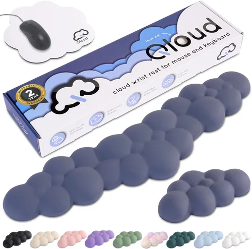 Vista 20 de Create-ables Qloud Cloud Reposamuñecas para Teclado Reposamuñecas para Teclado de Computadora Almohadilla, Reposamuñecas para Teclado Cloud