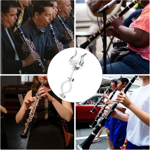 Vista 7 de Clip de partituras para clarinete - Soporte para libro de música de lira para principiantes practicando banda de marcha
