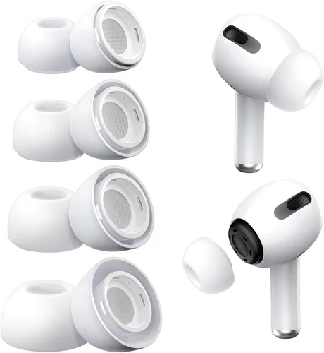 Vista 20 de Almohadillas de repuesto de espuma viscoelástica para AirPods Pro y para AirPods Pro 2, con orificio de reducción de ruido, sin dolor de puntas