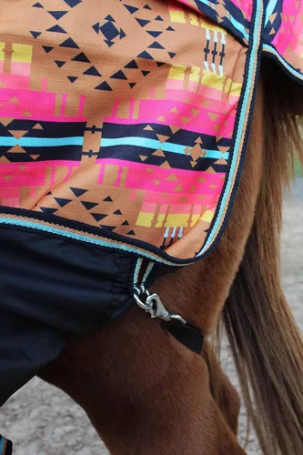 Vista 5 de 66 "1200D Turnout Ligero Bellyband Rain Horse Manta de invierno Hoja 397B