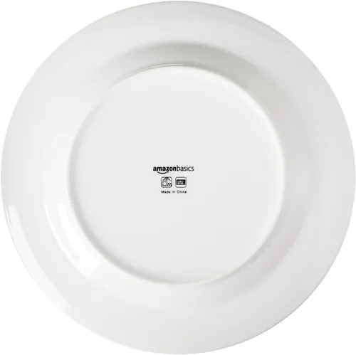Vista 4 de Yaxa Basics Juego de vajilla de cocina, apto para microondas y lavavajillas, platos, cuencos, servicio para 6, 18 piezas, color blanco