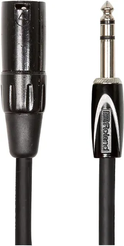 Roland Cable de interconexión serie negro, TRS de 1/4 pulgadas a XLR (macho), 3 pies