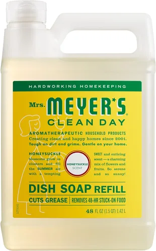 Vista 10 de MRS. MEYER'S CLEAN DAY - Repuesto de jabón líquido para platos, albahaca, 48 onzas líquidas