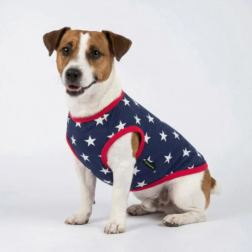 Vista 3 de Fitwarm Camiseta patriótica para perro con estrella para el 4 de julio, Día de los Caídos, Día de la Independencia, ropa de vacaciones para perros