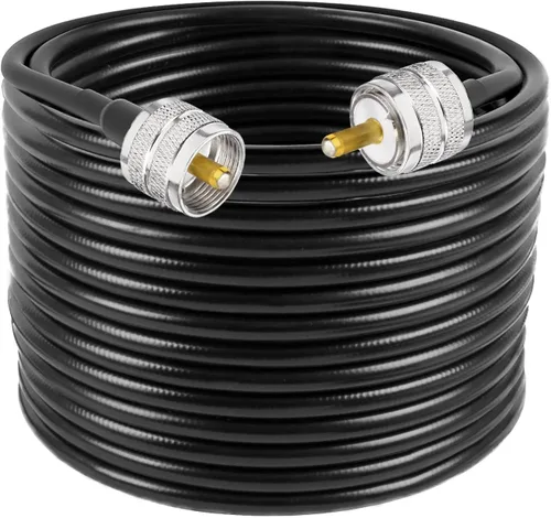 Vista 12 de Superbat Cable de puente RG8X PL259 a PL259 (2 puentes PL-259 de 1 pie) para cable de antena CB, extensión de cable duplexor, sintonizador, carga