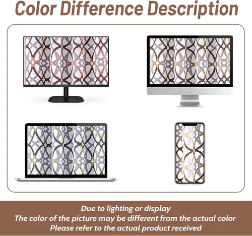 Vista 9 de DriftAway Alexander - Cenefas opacas para ventanas, con aislamiento térmico, para cocina, patrón geométrico marroquí de mediados de siglo